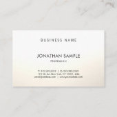 Carte De Visite Plaine moderne professionnelle élégante (Dos)