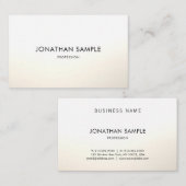 Carte De Visite Plaine moderne professionnelle élégante (Devant / Derrière)