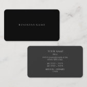 Carte De Visite Plaine noire (Devant / Derrière)