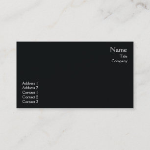 Carte De Visite Plaine noire - affaires
