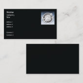 Carte De Visite Plaine noire - affaires (Devant / Derrière)