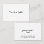 Carte De Visite Plaine professionnelle de sembler nostalgique (Devant / Derrière)