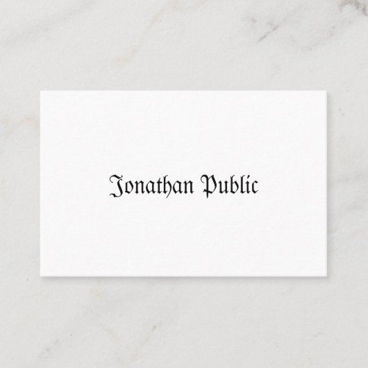 Carte De Visite Plaine professionnelle de sembler nostalgique (Devant)