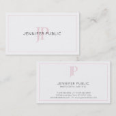 Carte De Visite Plaine professionnelle monographique à la mode (Devant / Derrière)