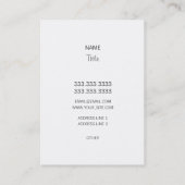 Carte De Visite Plaine simple à main levée (Dos)