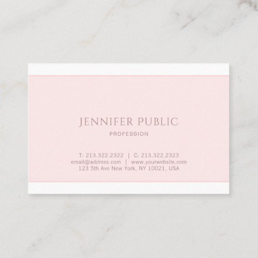 Carte De Visite Plaine simple créative professionnelle de (Dos)