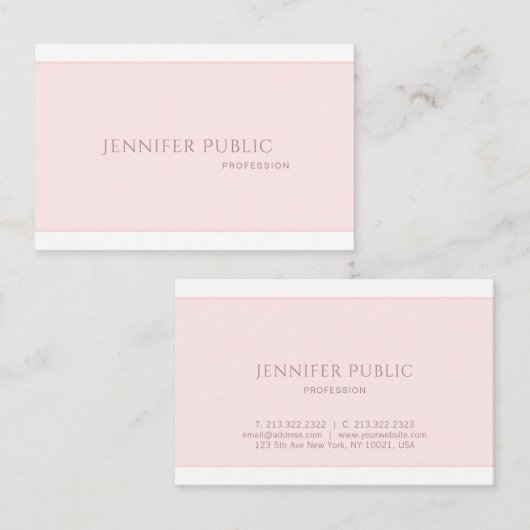 Carte De Visite Plaine simple créative professionnelle de (Devant / Derrière)