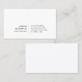 Carte De Visite Plaine simple créative professionnelle moderne (Devant / Derrière)