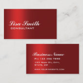 Carte De Visite Plaine simple élégante professionnelle moderne (Devant / Derrière)