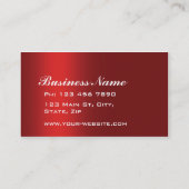 Carte De Visite Plaine simple élégante professionnelle moderne (Dos)