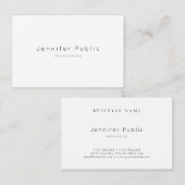 Carte De Visite Plaine simple élégante professionnelle moderne de (Devant / Derrière)