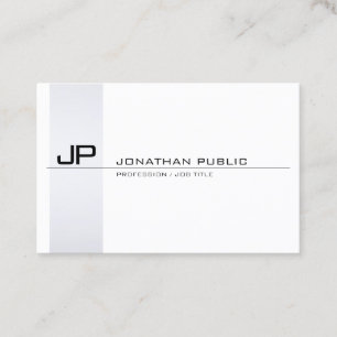 Carte De Visite Plaine simple moderne de monogramme élégant