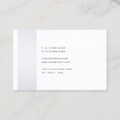 Carte De Visite Plaine simple moderne de monogramme élégant (Dos)