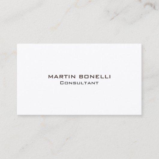 Carte De Visite Plaine tendance propre simple (Devant)