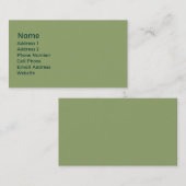 Carte De Visite plaine vert clair (Devant / Derrière)