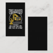 Carte De Visite Plaisanterie de l'arbre Moissonneuse forestière (Devant / Derrière)