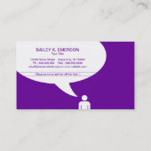 Carte De Visite plaisanterie de professeur/portier (couleur (Dos)