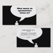 Carte De Visite plaisanterie d'optométriste/plaisanterie de (Devant / Derrière)