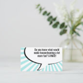 Carte De Visite plaisanterie faisante le ménage de domestique (Debout devant)