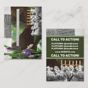 Carte De Visite Plaisanterie politique drôle Forêt Changement clim