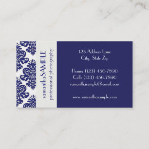 Carte De Visite Plaisir bleu et blanc