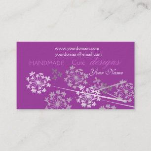 Carte De Visite Plaisir mauve Cool de printemps moderne Floral d'
