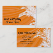 Carte De Visite Plam Trees au coucher du soleil (Devant / Derrière)