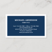 Carte De Visite Plan à main bleu et blanc de la marine Handyman Ca (Dos)