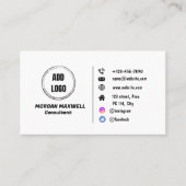 Carte De Visite Plan blanc (Devant)