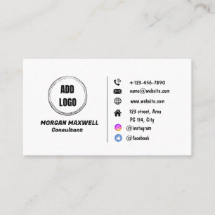 Carte De Visite Plan blanc