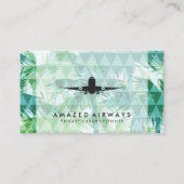 Carte De Visite Plan commercial | Palmiers géométriques (Devant)