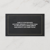 Carte De Visite Plan commercial | Style En Cuir Avec Plan (Dos)