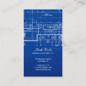 Carte De Visite Plan d'architecte de tableau noir PixDezines (Dos)