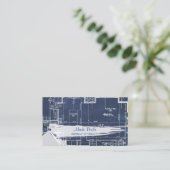 Carte De Visite Plan d'architecte de tableau noir PixDezines (Debout devant)