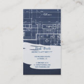 Carte De Visite Plan d'architecte de tableau noir PixDezines (Dos)