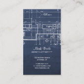 Carte De Visite Plan d'architecte de tableau noir PixDezines (Dos)