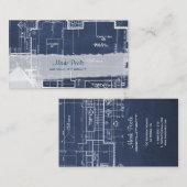 Carte De Visite Plan d'architecte de tableau noir PixDezines (Devant / Derrière)