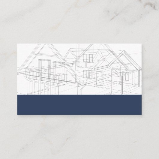 Carte De Visite Plan d'architecture | Construction (Dos)