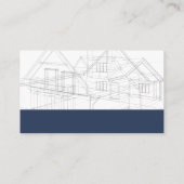 Carte De Visite Plan d'architecture | Logo de propriété (Dos)