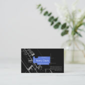 Carte De Visite Plan d'architecture moderne recto-verso (Debout devant)