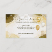 Carte De Visite Plan de Balloon Party Ombre Gold (Dos)