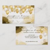 Carte De Visite Plan de Balloon Party Ombre Gold (Devant / Derrière)