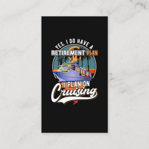 Carte De Visite Plan de retraite de croisière Funny Cruise Ship R
