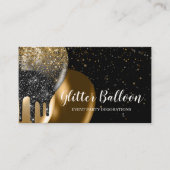 Carte De Visite Plan d'événement de décoration de la partie noire (Devant)