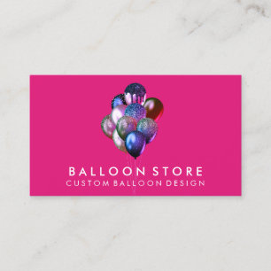 Carte De Visite Plan d'événement rose Décoration de fête Ballons p