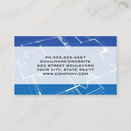 Carte De Visite Plan directeur | Architect Compass Tool (Dos)