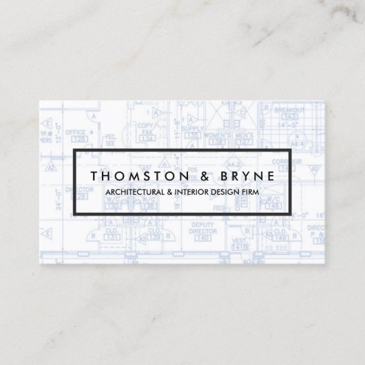 Carte De Visite Plan directeur de l'architecte du constructeur com (Devant)