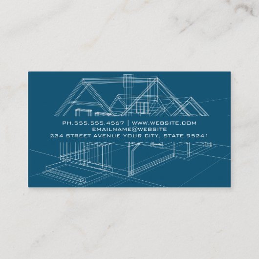 Carte De Visite Plan directeur des ingénieurs architectes | Constr (Dos)