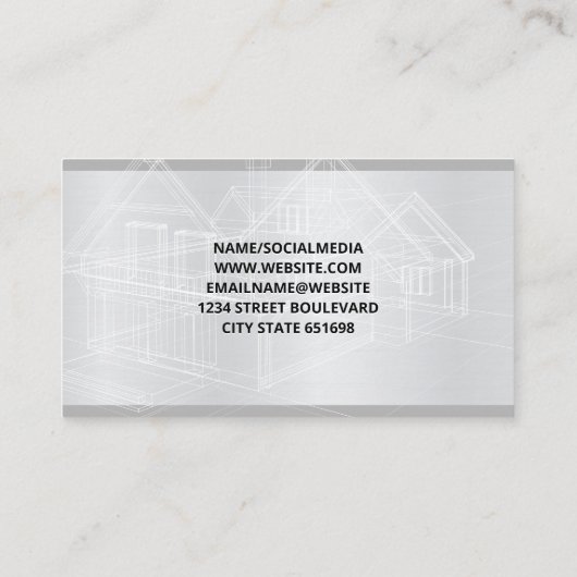 Carte De Visite Plan directeur | Ensemble d'outils de menuiserie d (Dos)