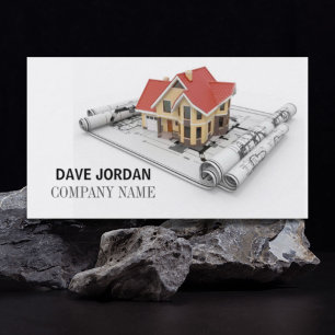 Carte De Visite Plan directeur Entrepreneur Architecte de construc